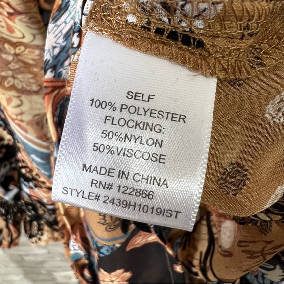 Chenault Women's XL Sheer Button Up Duster with Puff Sleeves. Cinched Waist. EUC - Picture 9 of 10